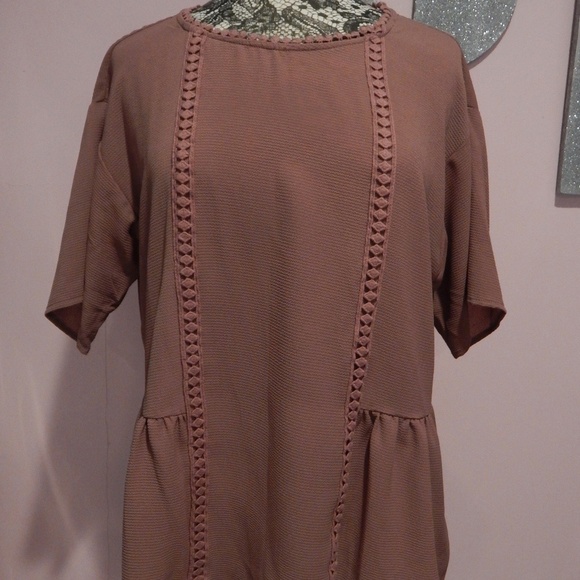 Bobeau Dusty Rose Short Sleeve Top Size XL - Picture 1 of 4